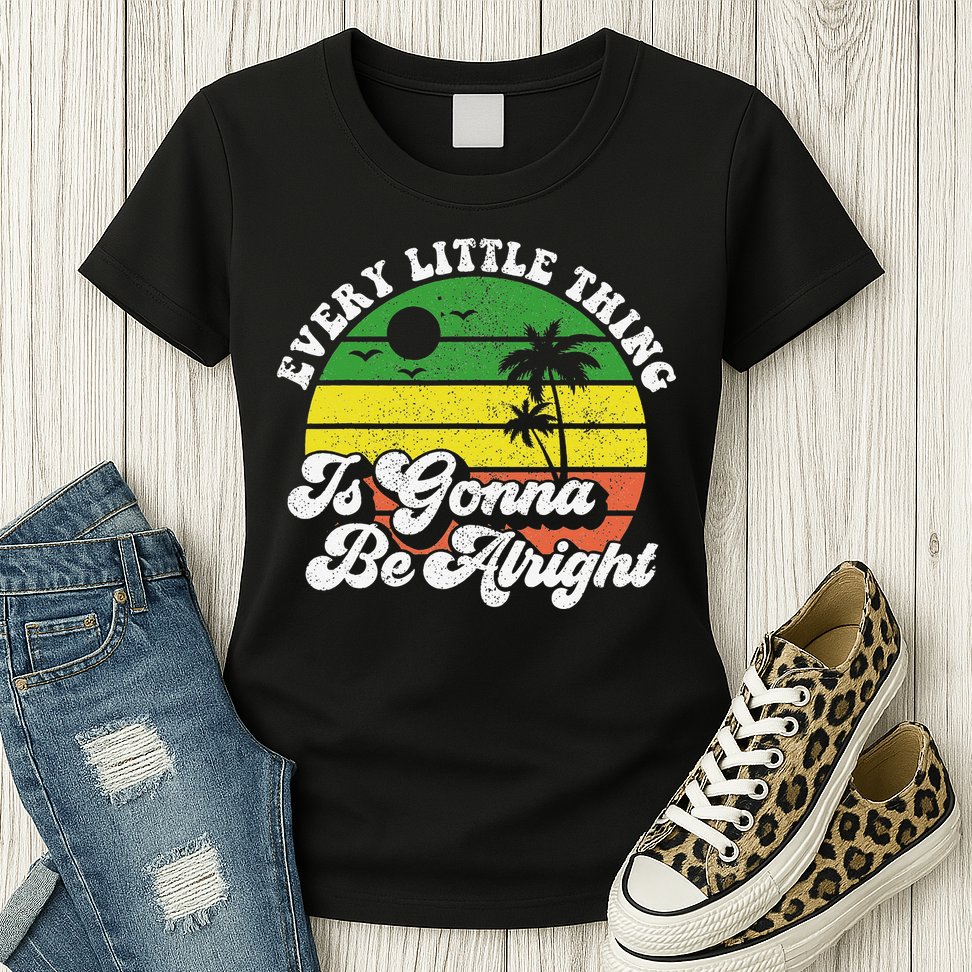 Every Little Thing Is Gonna Be Alright Jamaica Wo Gift Womens T-Shirt