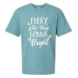 Every Little Thing Gonna Be Alright 3 Lil Birds Sueded Cloud Jersey T-Shirt