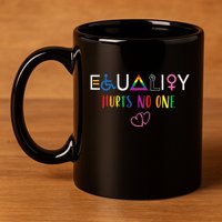Equality Love Together Equality Hurt No One Human Rights 11oz C Handle Ceramic Mug
