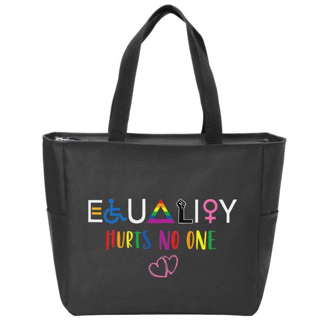 Equality Love Together Equality Hurt No One Human Rights Zip Tote Bag