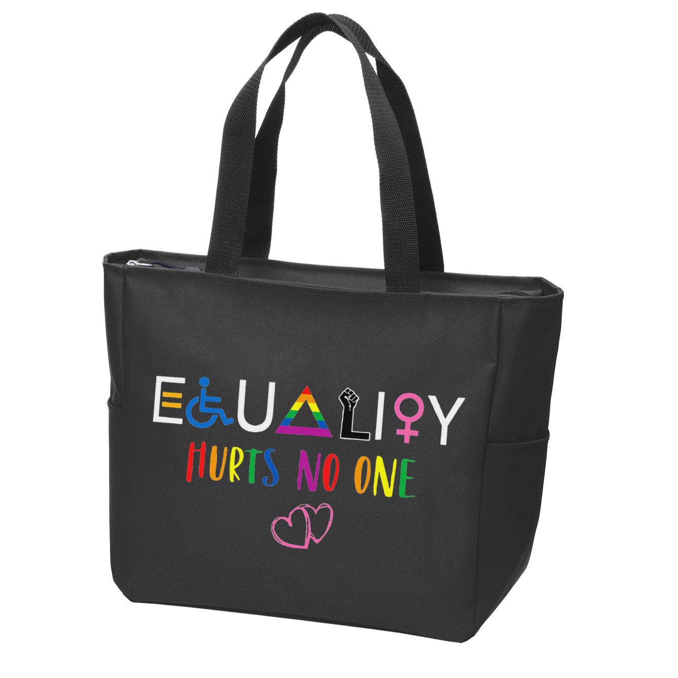 Equality Love Together Equality Hurt No One Human Rights Zip Tote Bag