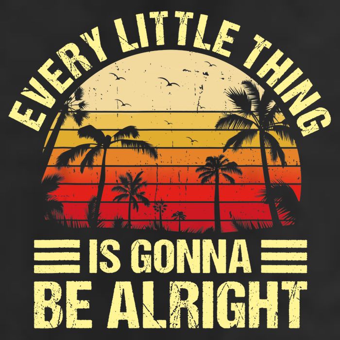 Every Little Thing Is Gonna Be Alright Jamaica Wo Gift 7 Panel Mesh Trucker Snapback Hat