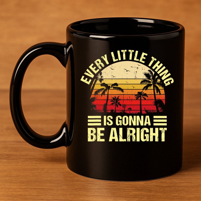 Every Little Thing Is Gonna Be Alright Jamaica Wo Gift 11oz C Handle Ceramic Mug