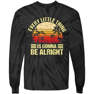 Every Little Thing Is Gonna Be Alright Jamaica Wo Gift Tie-Dye Long Sleeve Shirt