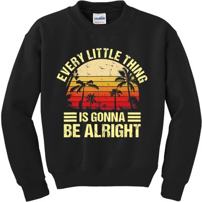 Every Little Thing Is Gonna Be Alright Jamaica Wo Gift Kids Sweatshirt