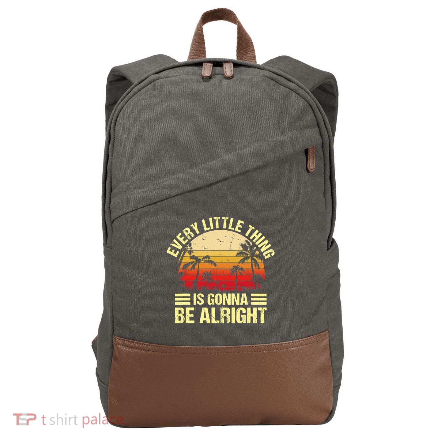 Every Little Thing Is Gonna Be Alright Jamaica Wo Gift Cotton Canvas Backpack