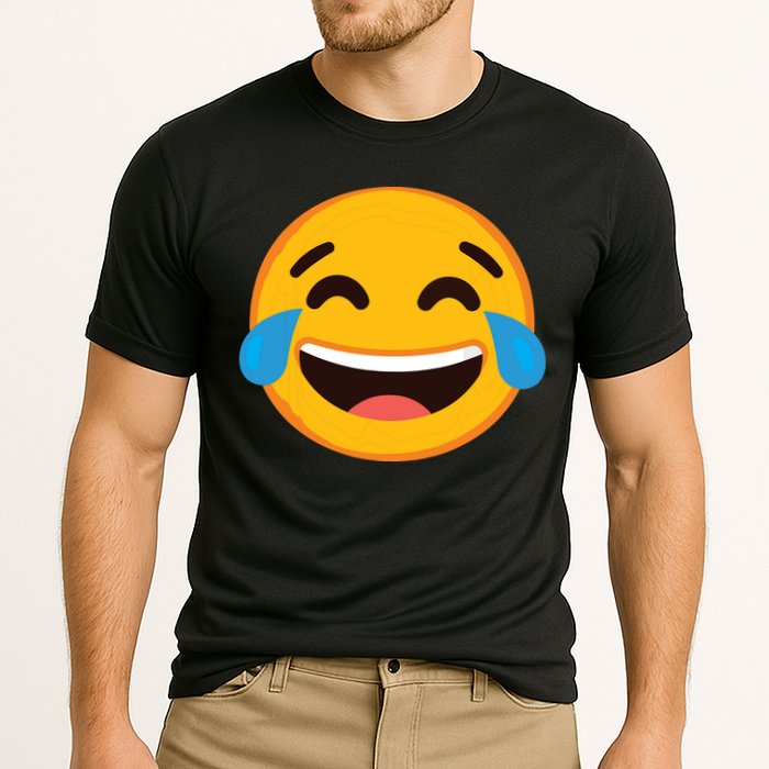 Emoticon Laughing Tears Face With Tears Of Joy Gift Cooling Performance Crew T-Shirt