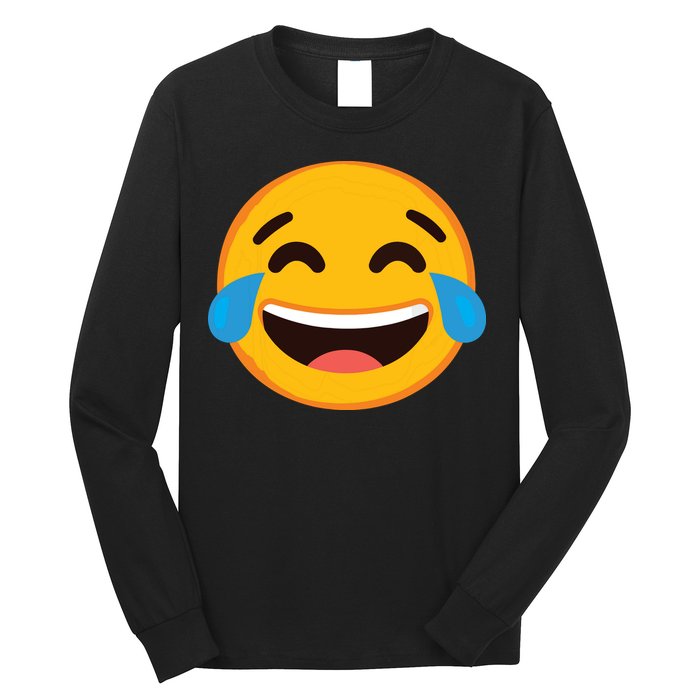 Emoticon Laughing Tears Face With Tears Of Joy Gift Long Sleeve Shirt