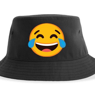 Emoticon Laughing Tears Face With Tears Of Joy Gift Sustainable Bucket Hat