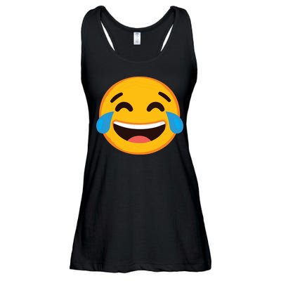 Emoticon Laughing Tears Face With Tears Of Joy Gift Ladies Essential Flowy Tank