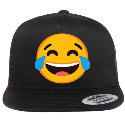 Emoticon Laughing Tears Face With Tears Of Joy Gift Flatbill Hat