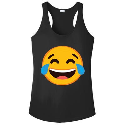 Emoticon Laughing Tears Face With Tears Of Joy Gift Ladies PosiCharge Competitor Racerback Tank