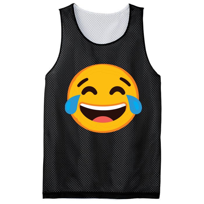 Emoticon Laughing Tears Face With Tears Of Joy Gift Mesh Reversible Basketball Jersey Tank