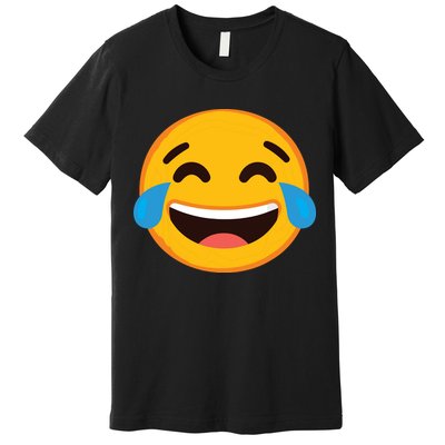 Emoticon Laughing Tears Face With Tears Of Joy Gift Premium T-Shirt