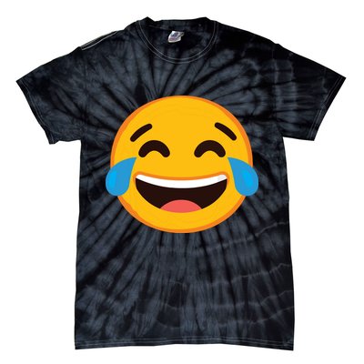 Emoticon Laughing Tears Face With Tears Of Joy Gift Tie-Dye T-Shirt