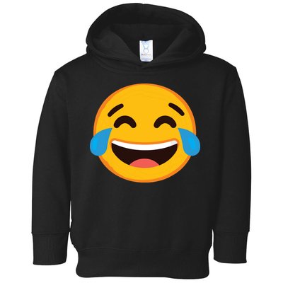 Emoticon Laughing Tears Face With Tears Of Joy Gift Toddler Hoodie