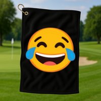 Emoticon Laughing Tears Face With Tears Of Joy Gift Golf Towel
