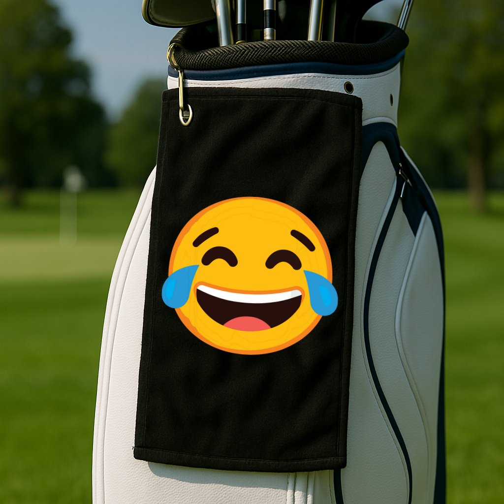 Emoticon Laughing Tears Face With Tears Of Joy Gift Golf Towel