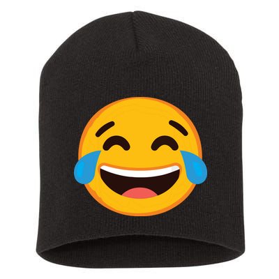 Emoticon Laughing Tears Face With Tears Of Joy Gift Short Acrylic Beanie