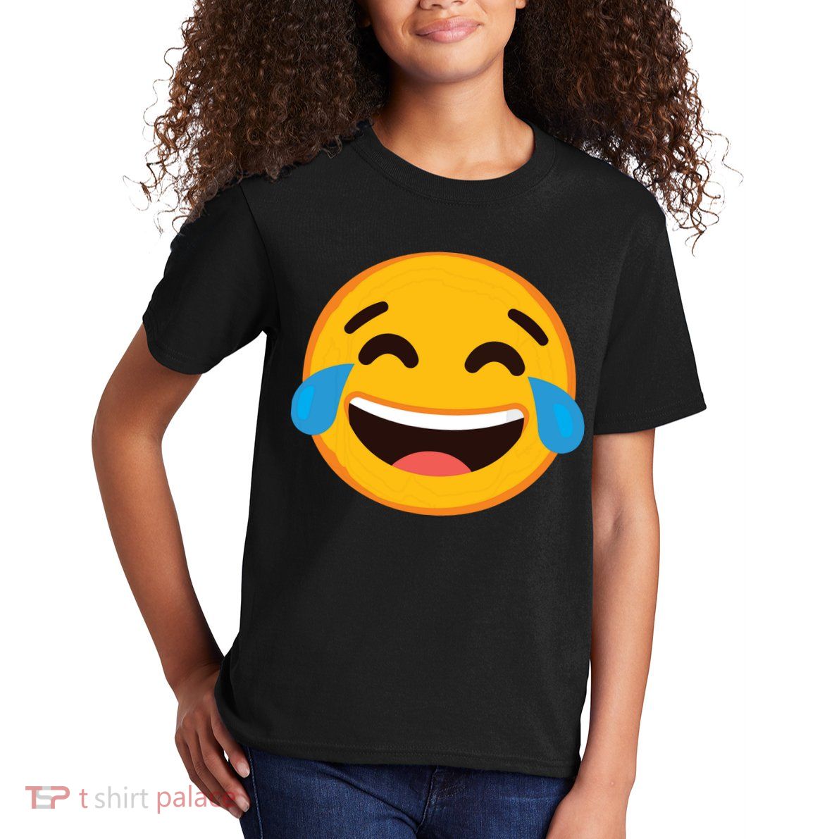 Emoticon Laughing Tears Face With Tears Of Joy Gift Kids T-Shirt