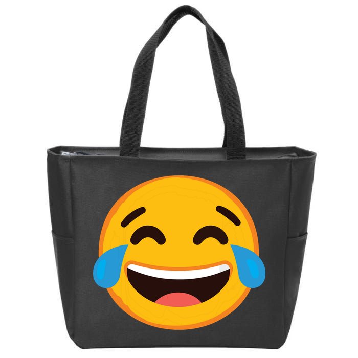Emoticon Laughing Tears Face With Tears Of Joy Gift Zip Tote Bag