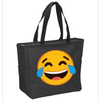 Emoticon Laughing Tears Face With Tears Of Joy Gift Zip Tote Bag