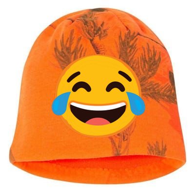 Emoticon Laughing Tears Face With Tears Of Joy Gift Kati - Camo Knit Beanie