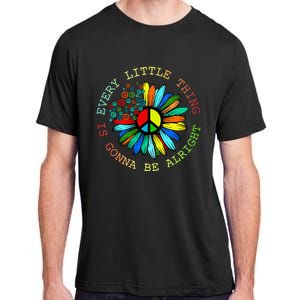 Every Little Thing Is Gonna Be Alright Hippie Flower Adult ChromaSoft Performance T-Shirt