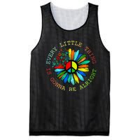 Every Little Thing Is Gonna Be Alright Hippie Flower Mesh Reversible Basketball Jersey Tank