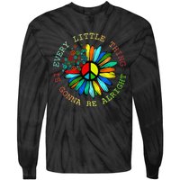 Every Little Thing Is Gonna Be Alright Hippie Flower Tie-Dye Long Sleeve Shirt