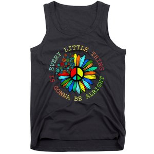 Every Little Thing Is Gonna Be Alright Hippie Flower Tank Top