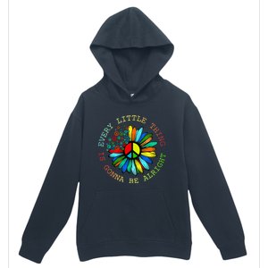 Every Little Thing Is Gonna Be Alright Hippie Flower Urban Pullover Hoodie