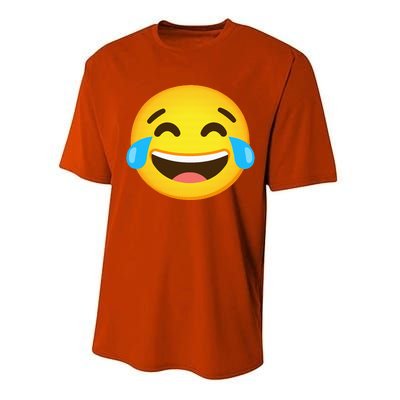 Emoticon Laughing Tears Face With Tears Of Joy Gift Performance Sprint T-Shirt