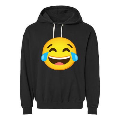 Emoticon Laughing Tears Face With Tears Of Joy Gift Garment-Dyed Fleece Hoodie