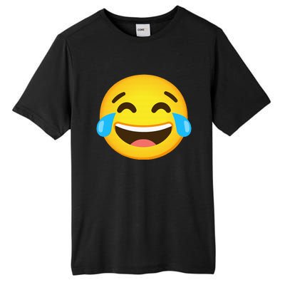 Emoticon Laughing Tears Face With Tears Of Joy Gift Tall Fusion ChromaSoft Performance T-Shirt