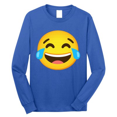 Emoticon Laughing Tears Face With Tears Of Joy Gift Long Sleeve Shirt