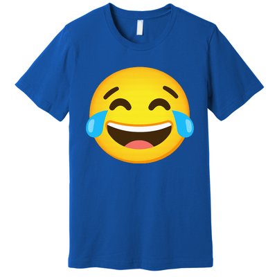 Emoticon Laughing Tears Face With Tears Of Joy Gift Premium T-Shirt