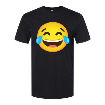 Emoticon Laughing Tears Face With Tears Of Joy Gift Softstyle CVC T-Shirt