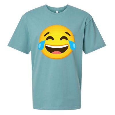 Emoticon Laughing Tears Face With Tears Of Joy Gift Sueded Cloud Jersey T-Shirt