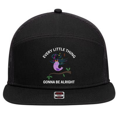 Every Little Thing Is Gonna Be Alright Singing Bird Yogis 7 Panel Mesh Trucker Snapback Hat