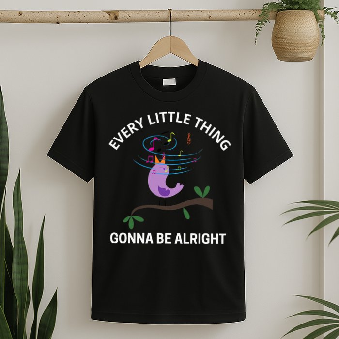Every Little Thing Is Gonna Be Alright Singing Bird Yogis T-Shirt