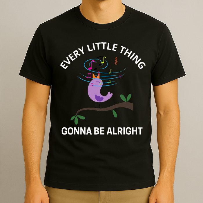 Every Little Thing Is Gonna Be Alright Singing Bird Yogis T-Shirt