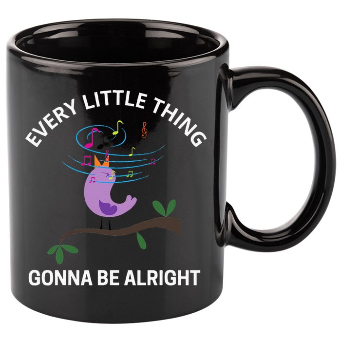 Every Little Thing Is Gonna Be Alright Singing Bird Yogis 11oz C Handle Ceramic Mug