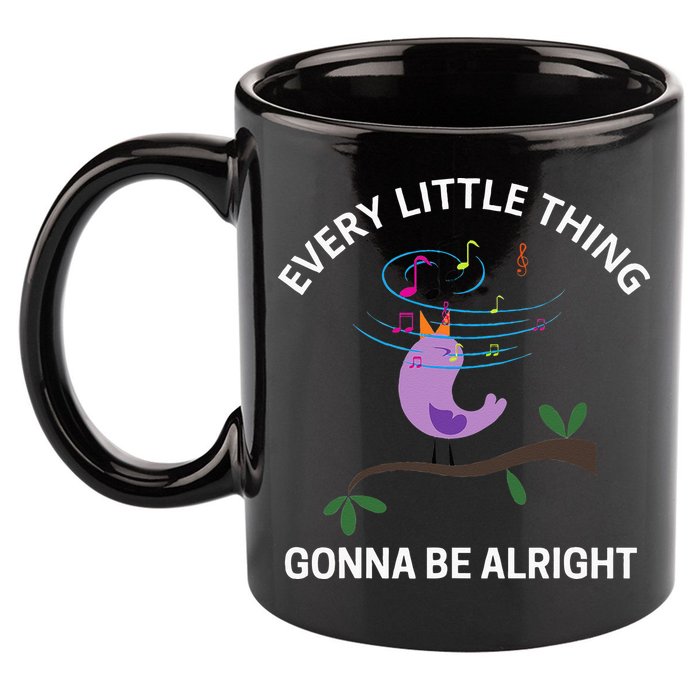 Every Little Thing Is Gonna Be Alright Singing Bird Yogis 11oz C Handle Ceramic Mug