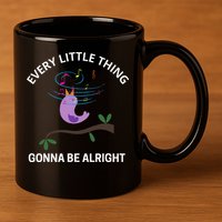 Every Little Thing Is Gonna Be Alright Singing Bird Yogis 11oz C Handle Ceramic Mug