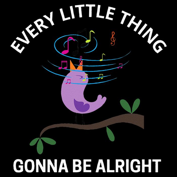 Every Little Thing Is Gonna Be Alright Singing Bird Yogis Drawstring Bag