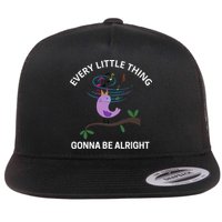Every Little Thing Is Gonna Be Alright Singing Bird Yogis Flat Bill Trucker Hat