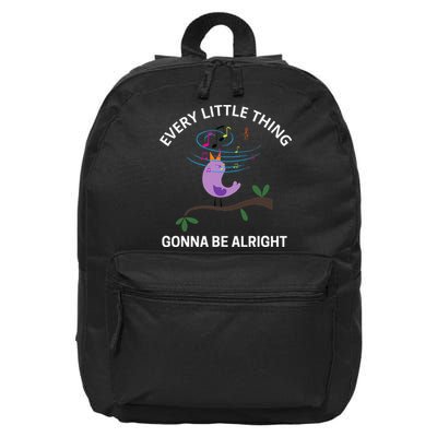Every Little Thing Is Gonna Be Alright Singing Bird Yogis 16 in Basic Backpack