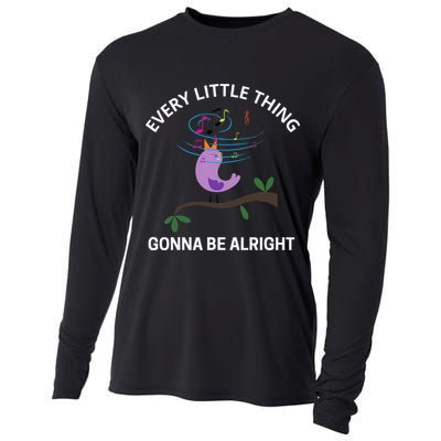 Every Little Thing Is Gonna Be Alright Singing Bird Yogis Cooling Performance Long Sleeve Crew