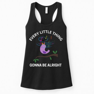 Every Little Thing Is Gonna Be Alright Singing Bird Yogis Womens Tank Top